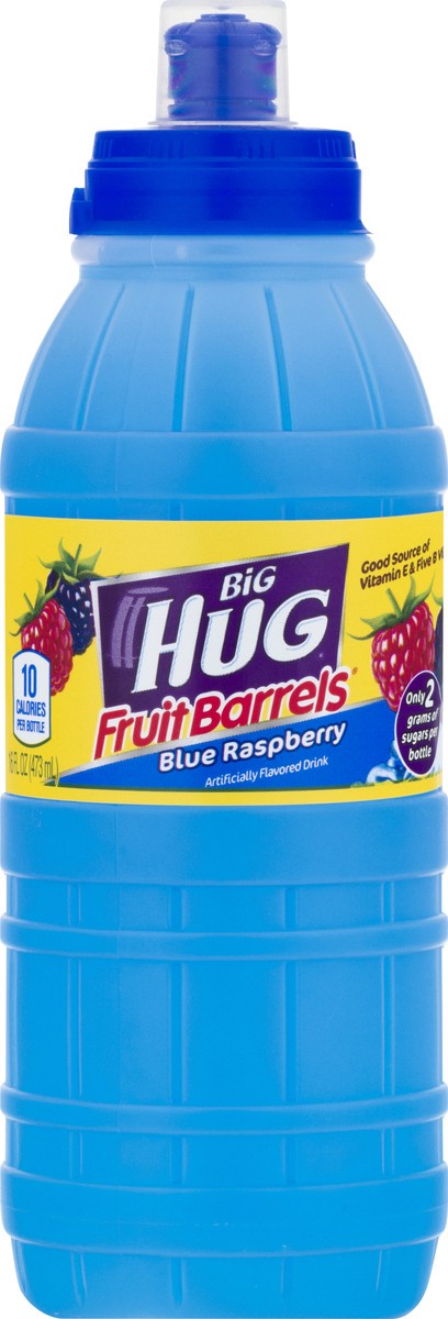 slide 1 of 12, Big Hug Fruit Barrels Blue Raspberry Fruit Drink 16 oz, 16 oz