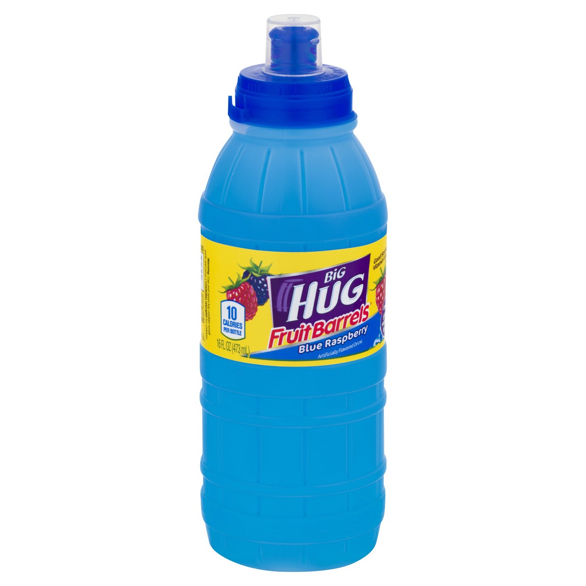 slide 11 of 12, Big Hug Fruit Barrels Blue Raspberry Fruit Drink 16 oz, 16 oz