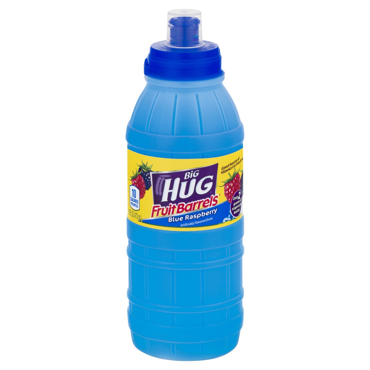 slide 3 of 12, Big Hug Fruit Barrels Blue Raspberry Fruit Drink 16 oz, 16 oz