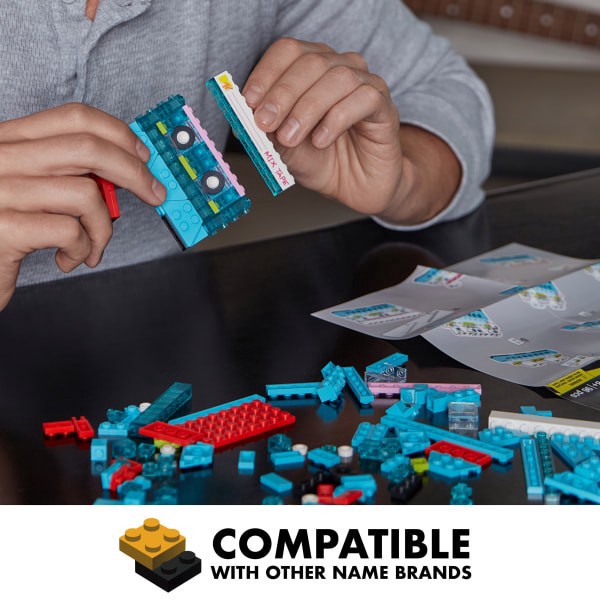 slide 6 of 6, Brickcraft, Llc Mtv Retro Builds Cassette Tape Brick Building Set, Set Of 96 Pieces, 1 ct