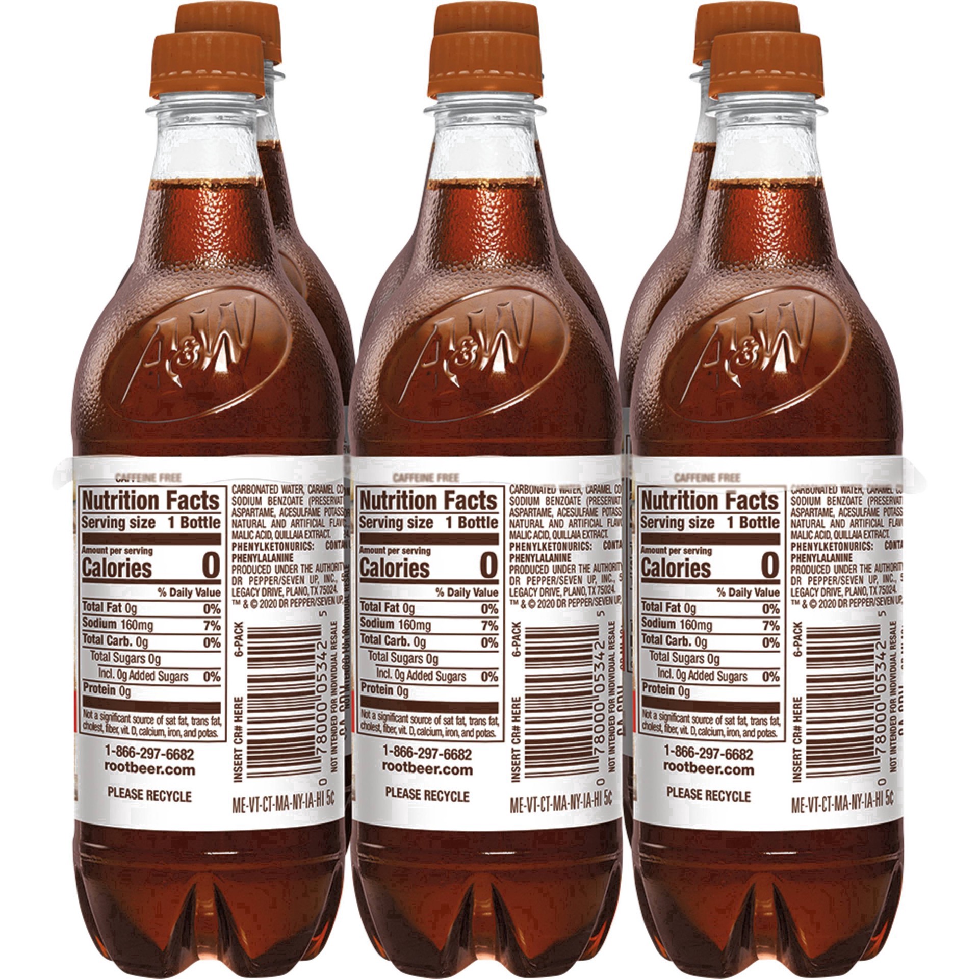 slide 68 of 94, A&W Root Beer Zero Sugar Bottles, 6 ct; 16.9 fl oz