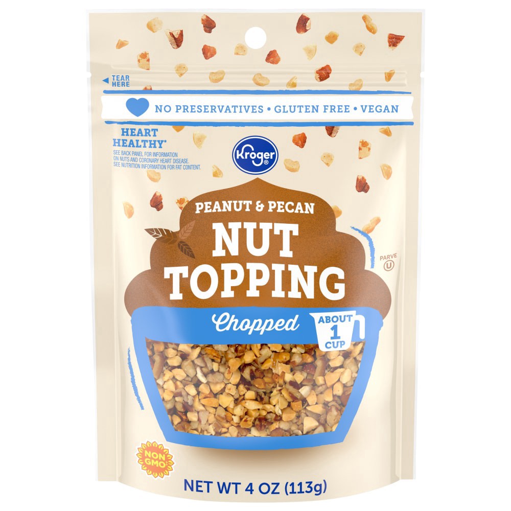 slide 2 of 2, Kroger Peanut And Pecan Nut Topping, 4 oz