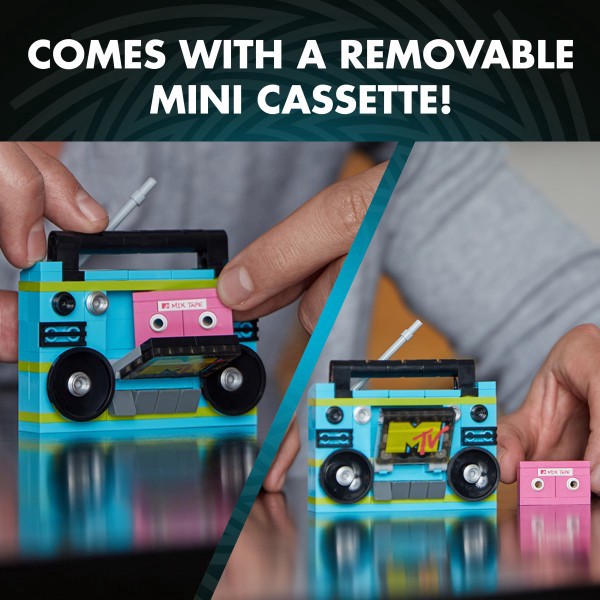 slide 8 of 8, Brickcraft, Llc Mtv Retro Builds Boom Box Brick Building Set, Set Of 96 Pieces, 1 ct