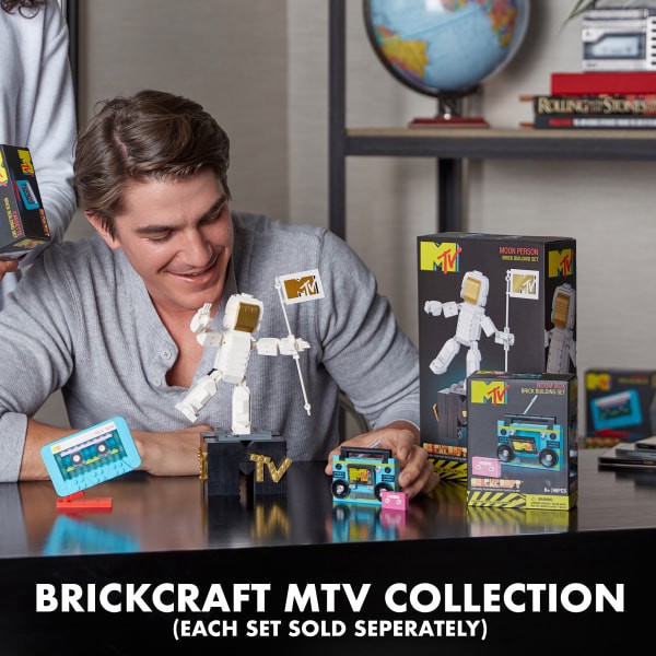 slide 6 of 8, Brickcraft, Llc Mtv Retro Builds Boom Box Brick Building Set, Set Of 96 Pieces, 1 ct