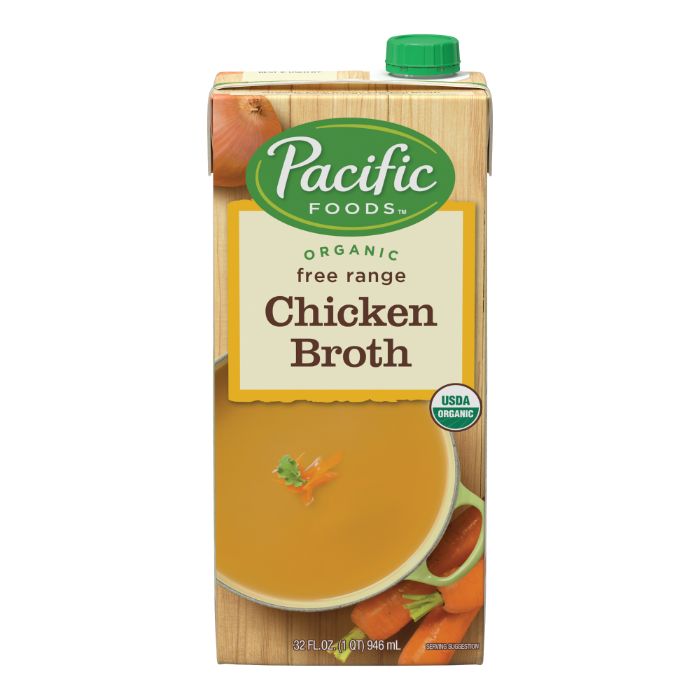 slide 1 of 3, Pacific Foods Organic Chicken Broth, 48 oz Carton, 48 oz