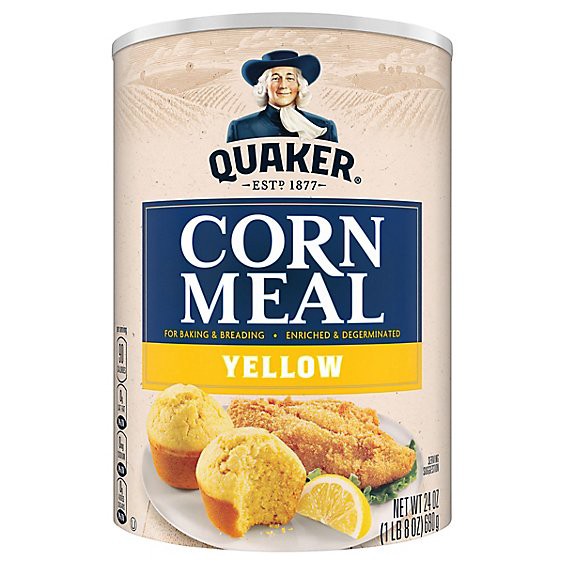 slide 1 of 1, Quaker Corn Meal Yellow - 24 Oz, 24 oz
