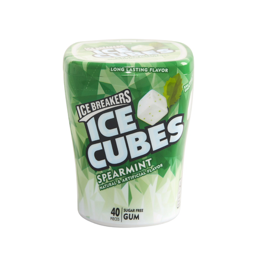 slide 1 of 1, Ice Breakers Ice Cubes spearmint gum, 40 ct