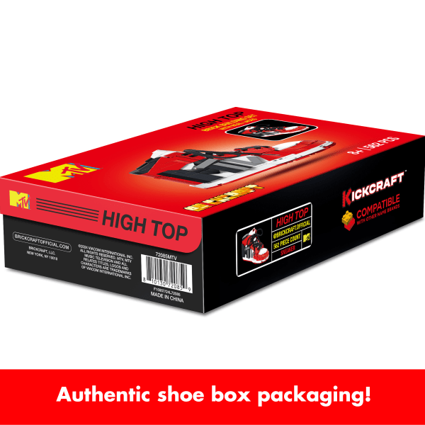 slide 2 of 9, Brickcraft, Llc Mtv High Top Sneaker Brick Building Set, Set Of 562 Pieces, 1 ct