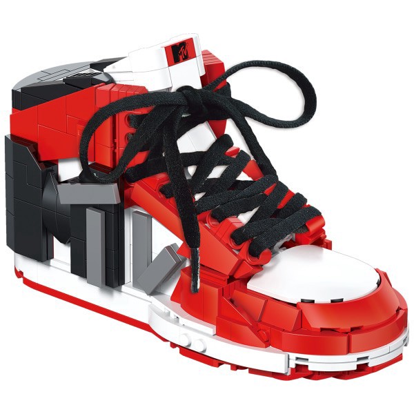 slide 9 of 9, Brickcraft, Llc Mtv High Top Sneaker Brick Building Set, Set Of 562 Pieces, 1 ct