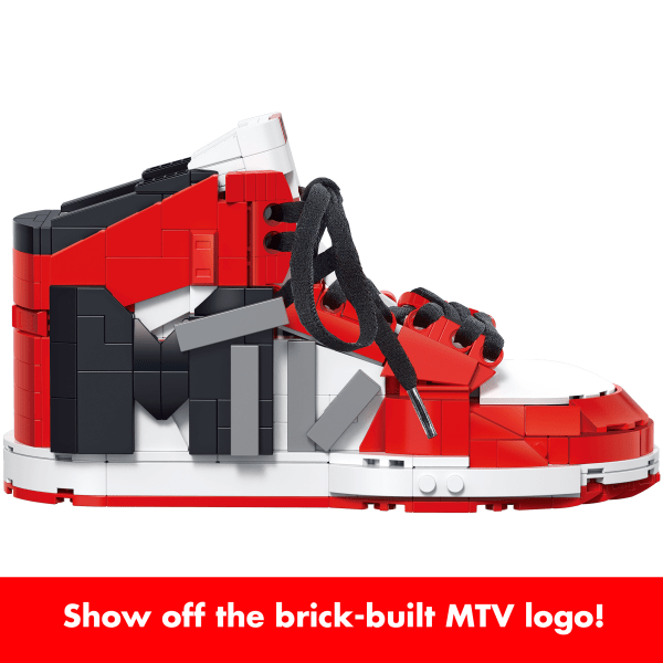 slide 8 of 9, Brickcraft, Llc Mtv High Top Sneaker Brick Building Set, Set Of 562 Pieces, 1 ct