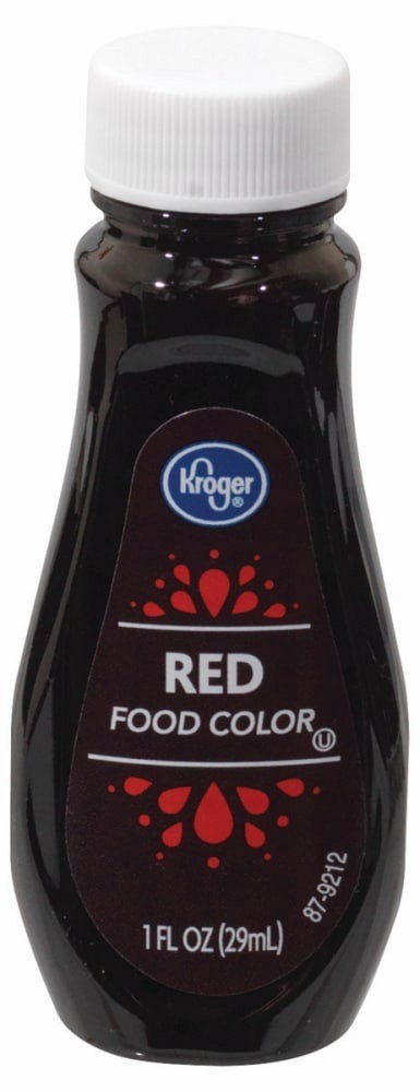 slide 1 of 1, Kroger Red Food Coloring, 1 fl oz