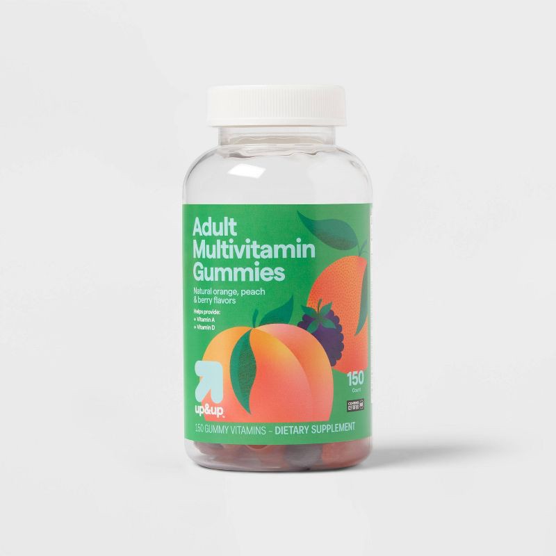 slide 1 of 6, Adult Multivitamin Gummies - Orange, Peach & Berry - 150ct - up&up™, 150 ct