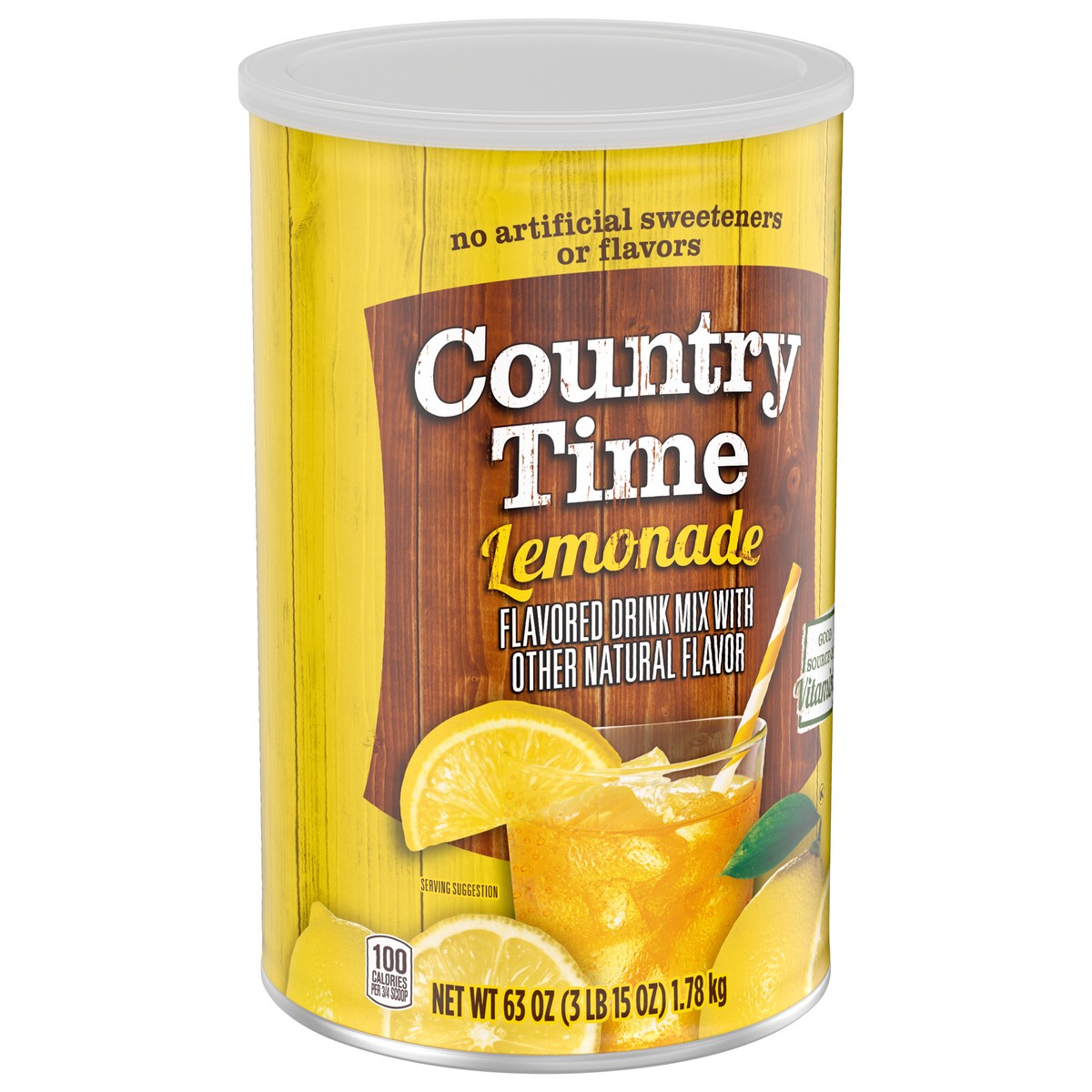 slide 2 of 9, Country Time Lemonade Drink Mix 63 oz, 63 oz
