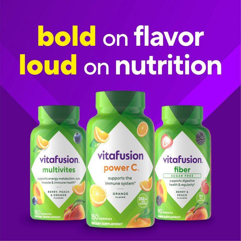 slide 5 of 7, vitafusion Power C Vitamin C Gummy Vitamin for Immune Support - Orange Flavored - 150ct, 150 ct