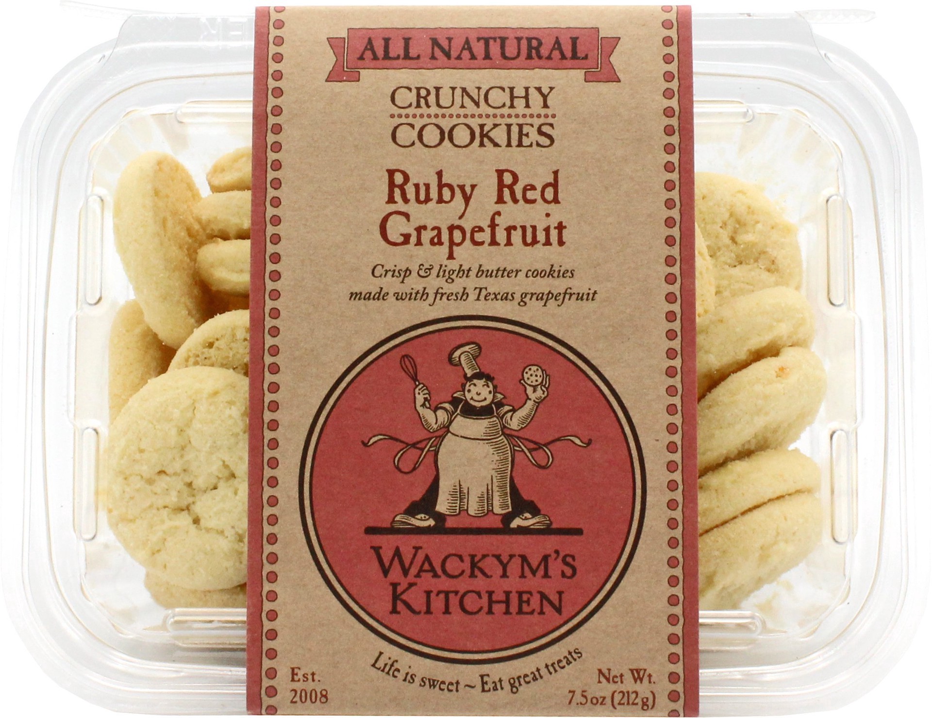 slide 1 of 1, Wackym's Ruby Red Grapefruit Cookies, 7.5 oz