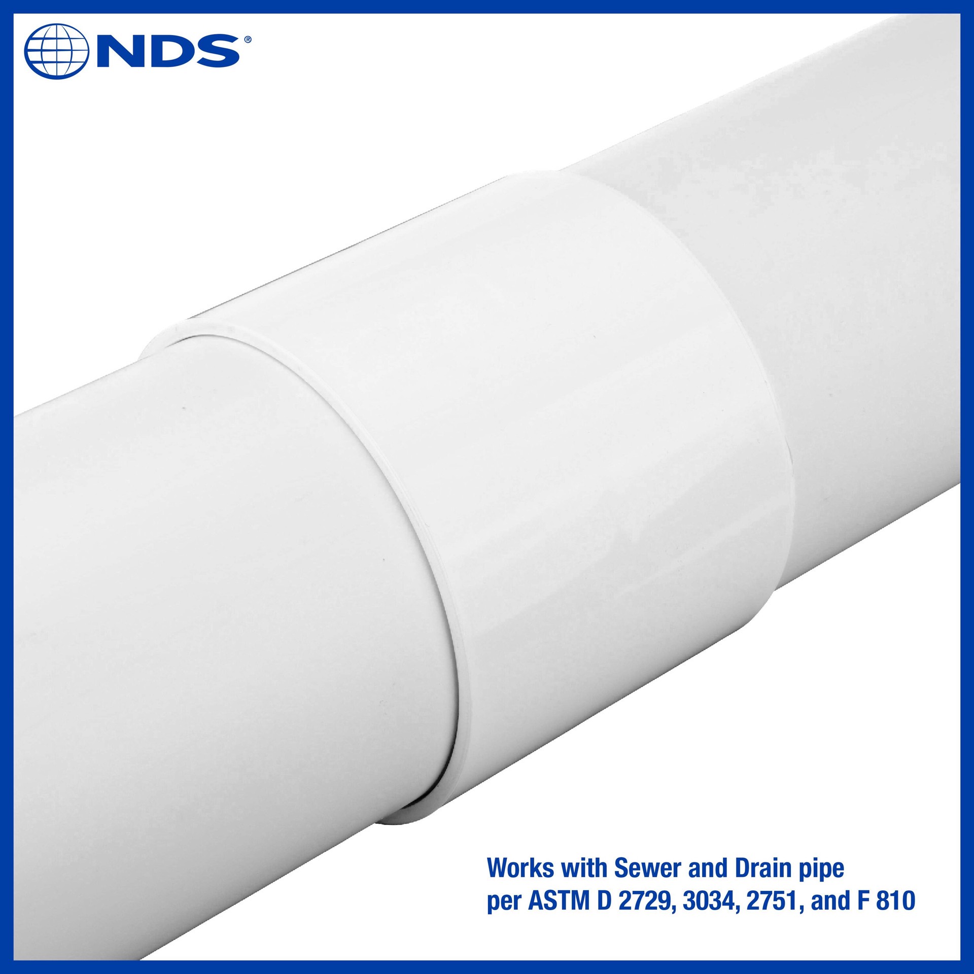 slide 4 of 6, NDS PVC Sewer and Drain Coupling, 4 in. Hub x Hub, 1 ct