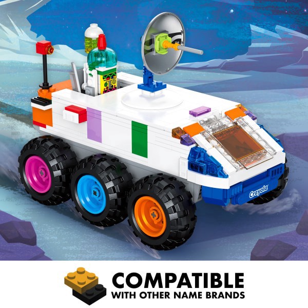 slide 9 of 9, Brickcraft, Llc Crayola Moon Cruiser Brick Building Set, Set Of 507 Pieces, 1 ct