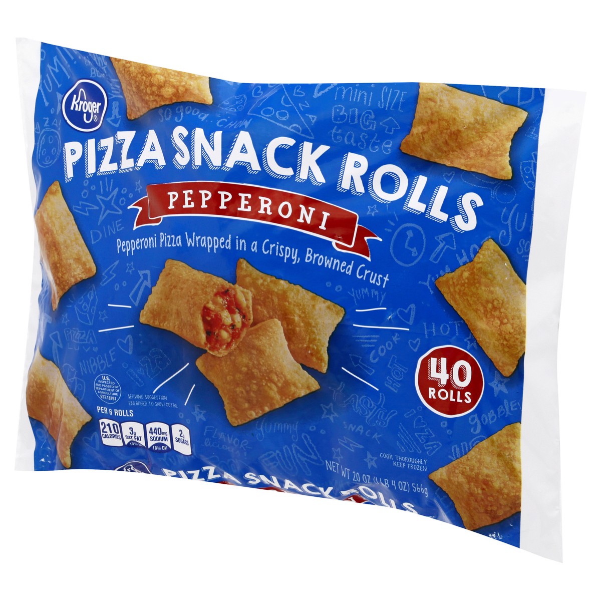 slide 10 of 11, Kroger Pepperoni Pizza Snack Rolls, 20 oz