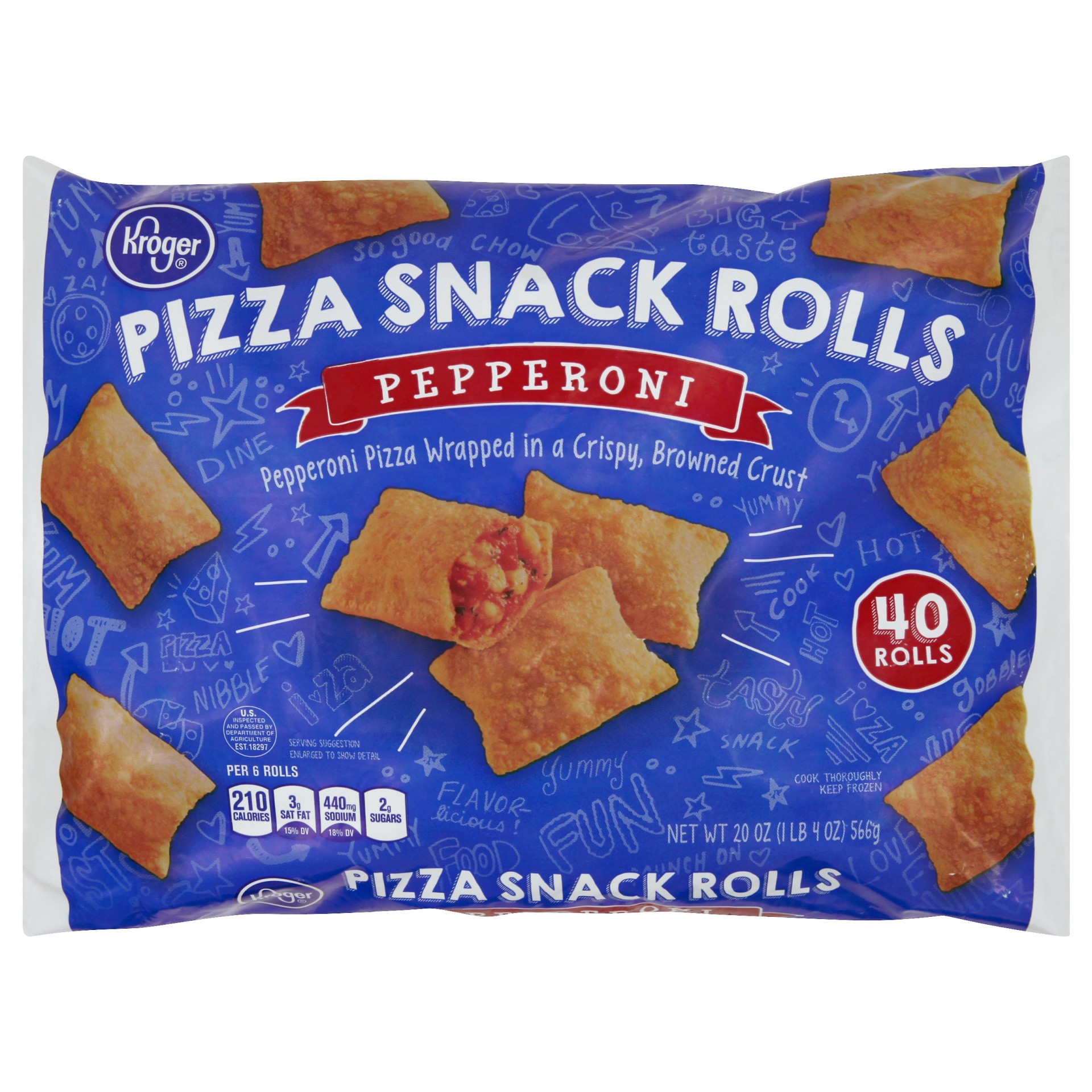 slide 1 of 11, Kroger Pepperoni Pizza Snack Rolls, 20 oz