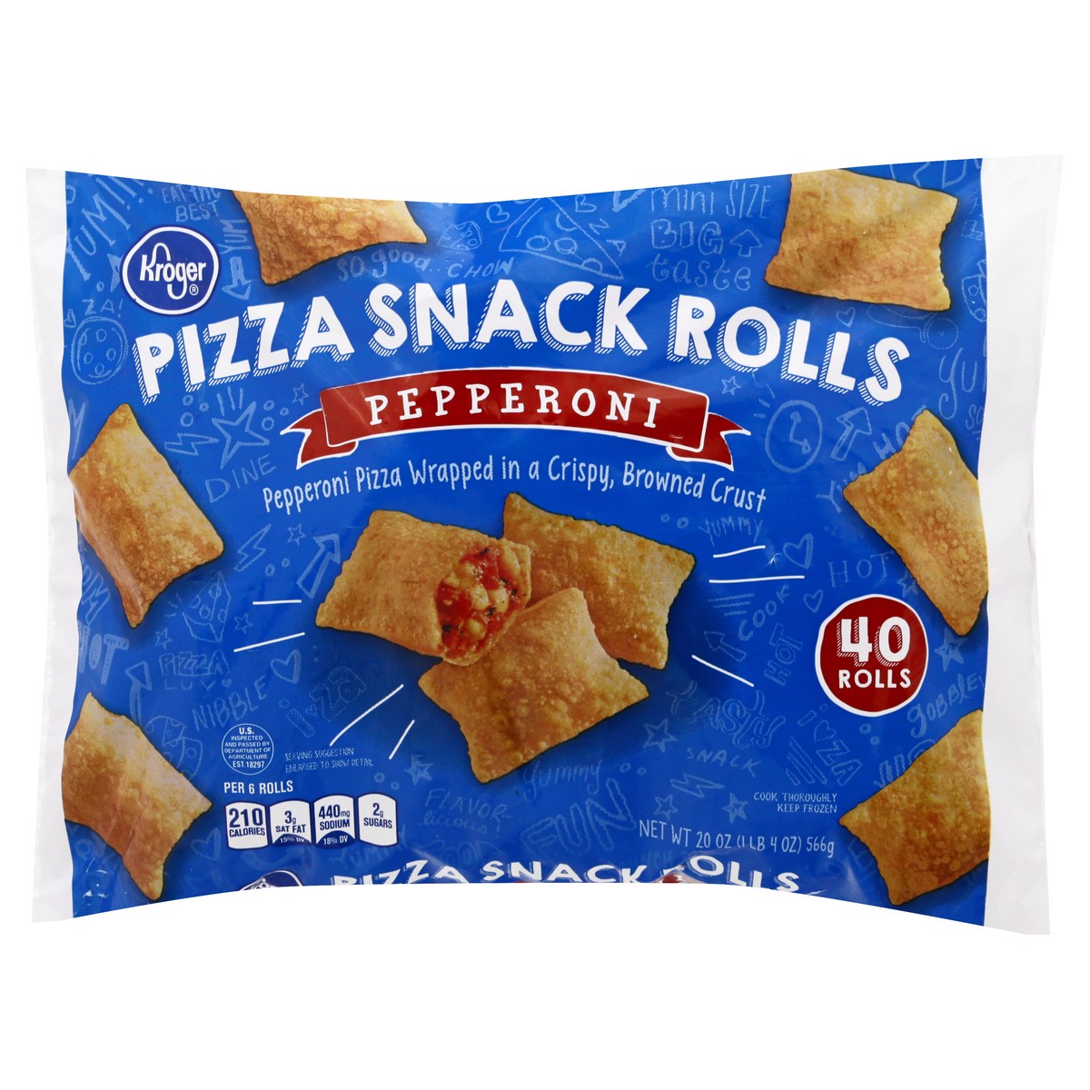 slide 2 of 11, Kroger Pepperoni Pizza Snack Rolls, 20 oz