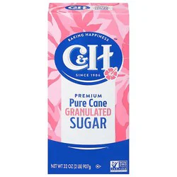 C&h Premium Pure Cane Granulated Sugar - 2 Lb