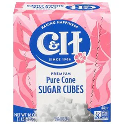 C&h Premium Pure Cane Sugar Cubes 126 Count - 1 Lb