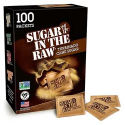 Sugar In The Raw Sugar 100% Natural Turbinado Cane Sugar Packets - 100 Count