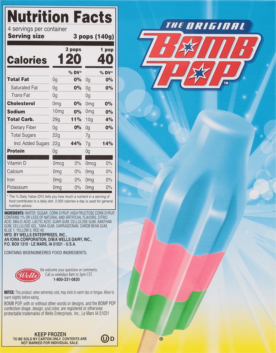 slide 7 of 9, Bomb Pop Candy Clash Ice Pops, 21 fl oz