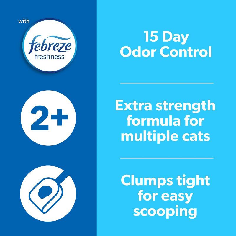 slide 9 of 15, Fresh Step Multi-Cat Scented Litter with the Power of Febreze Clumping Cat Litter - 25lb, 25 lb