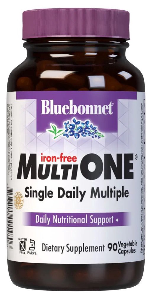 slide 1 of 1, Bluebonnet Nutrition Mlty One Iron Free, 90 ct