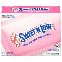 Sweet N Low Sweetener Packets Zero Calorie - 250 Count