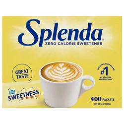 Splenda Sweetener No Calories Taste Like Sugar Packets - 400 Count