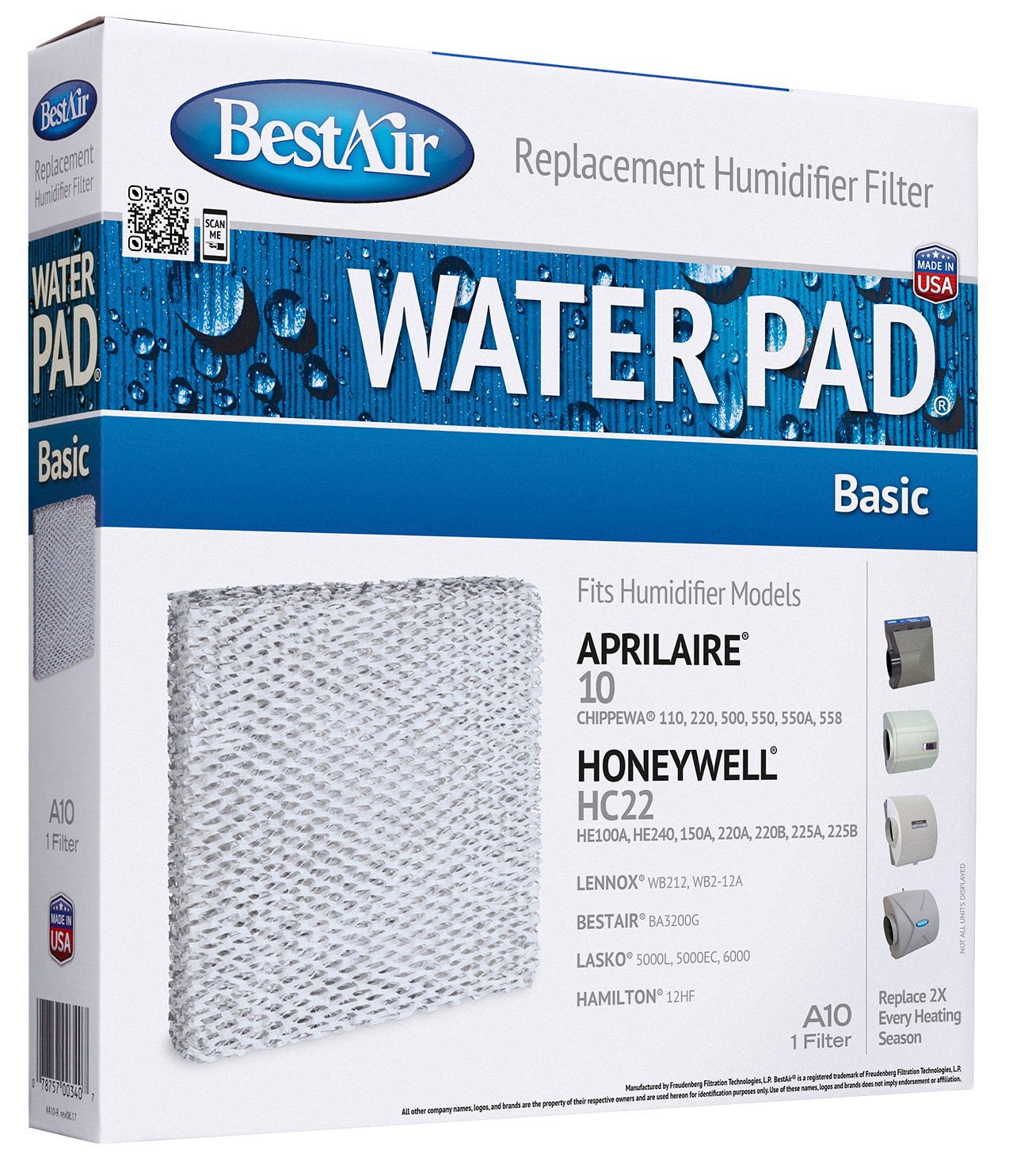 slide 1 of 1, BestAir Replacement Humidifier Filter, 1 ct
