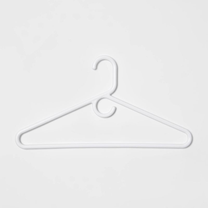 5pk Super Heavyweight Plastic Hanger White - Room Essentials™ : Target
