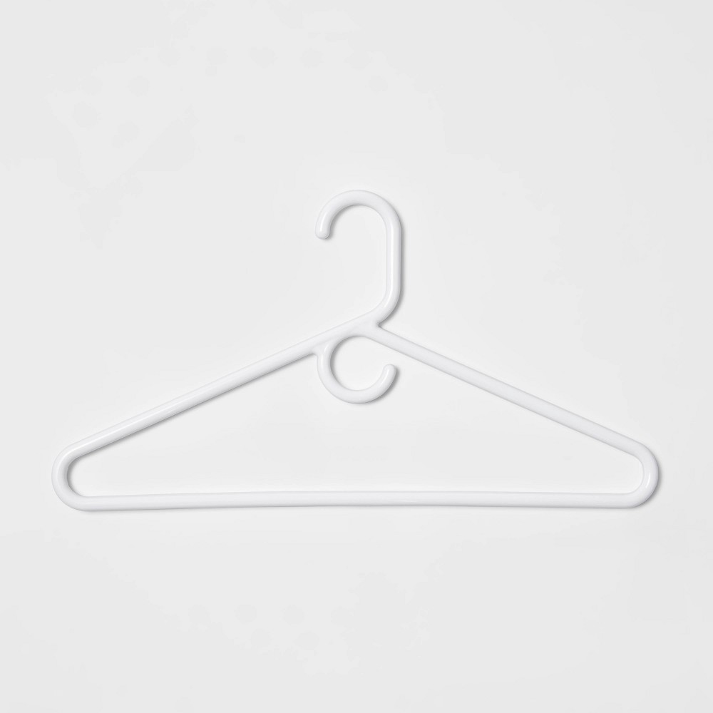 slide 5 of 7, 5pk Super Heavyweight Plastic Hanger White - Room Essentials, 5 ct