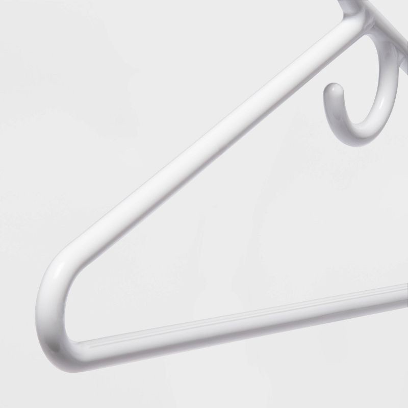 slide 4 of 4, 5pk Super Heavyweight Plastic Hanger White - Room Essentials™, 5 ct