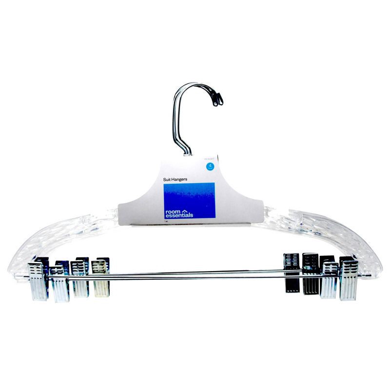 slide 2 of 3, 4pk Crystal Suit Hangers - Room Essentials™, 4 ct