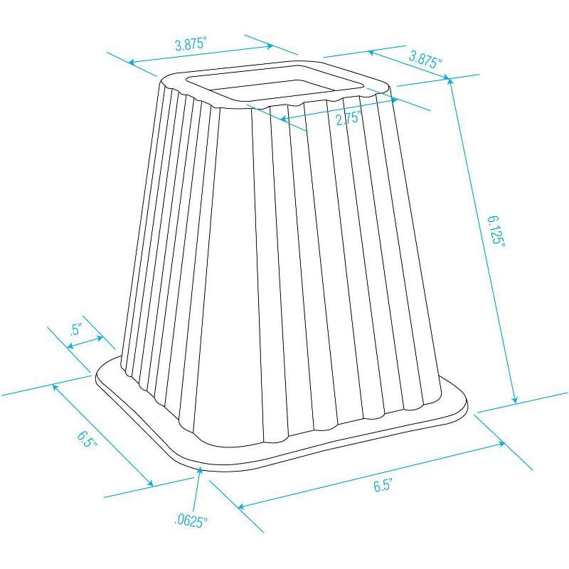 slide 4 of 4, 4pk Bed Risers Espresso - Room Essentials™, 4 ct