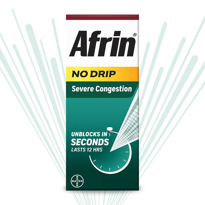 slide 2 of 10, Afrin Nasal Spray No Drip Severe Congestion Relief - 0.5 fl oz, 0.5 fl oz