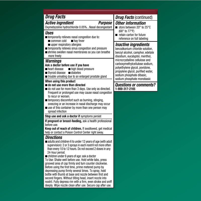 slide 7 of 10, Afrin Nasal Spray No Drip Severe Congestion Relief - 0.5 fl oz, 0.5 fl oz