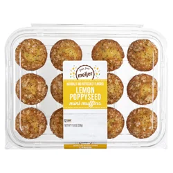 Fresh from Meijer Mini Muffins, Lemon Poppyseed, 12ct