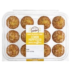 Fresh from Meijer Mini Muffins, Lemon Poppyseed, 12ct