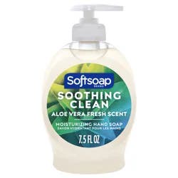 Softsoap Soothing Clean Liquid Hand Soap, Aloe Vera Fresh Scent Liquid Hand Soap, 7.5 Oz.