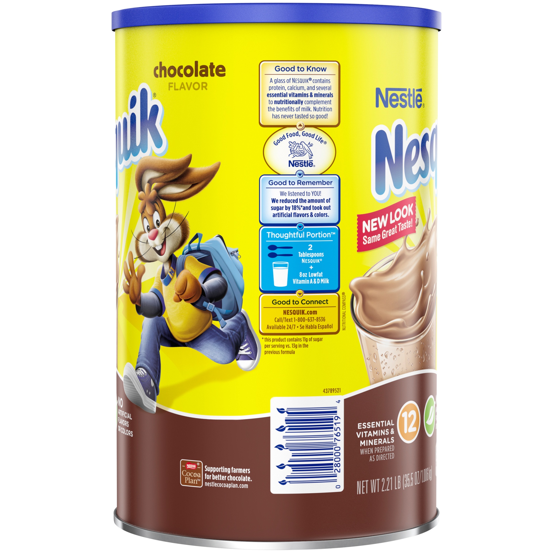 slide 2 of 6, Nesquik Nestle Nesquik Chocolate Powder, 35.5 Ounce, 35.5 oz