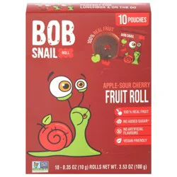 Bob Snail Apple Sour Cherry Fruit Roll 10 - 0.35 oz Rolls