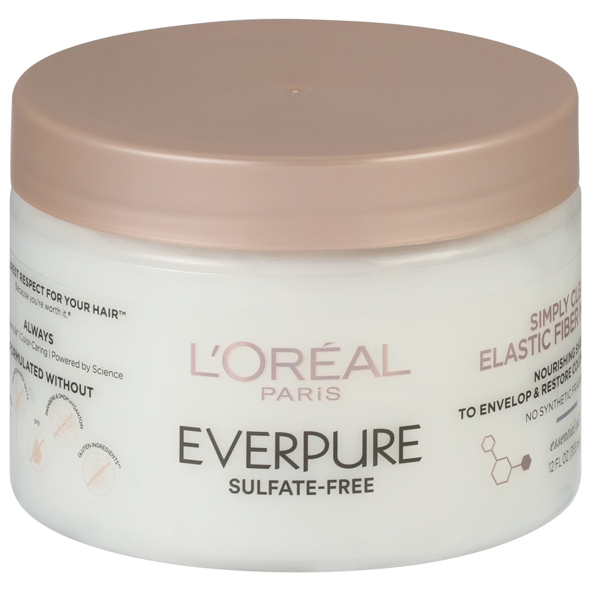 slide 1 of 1, L'Oréal Everpure Sulfate-Free Simply Clean Elastic Fiber Masque 12 fl oz, 1 oz