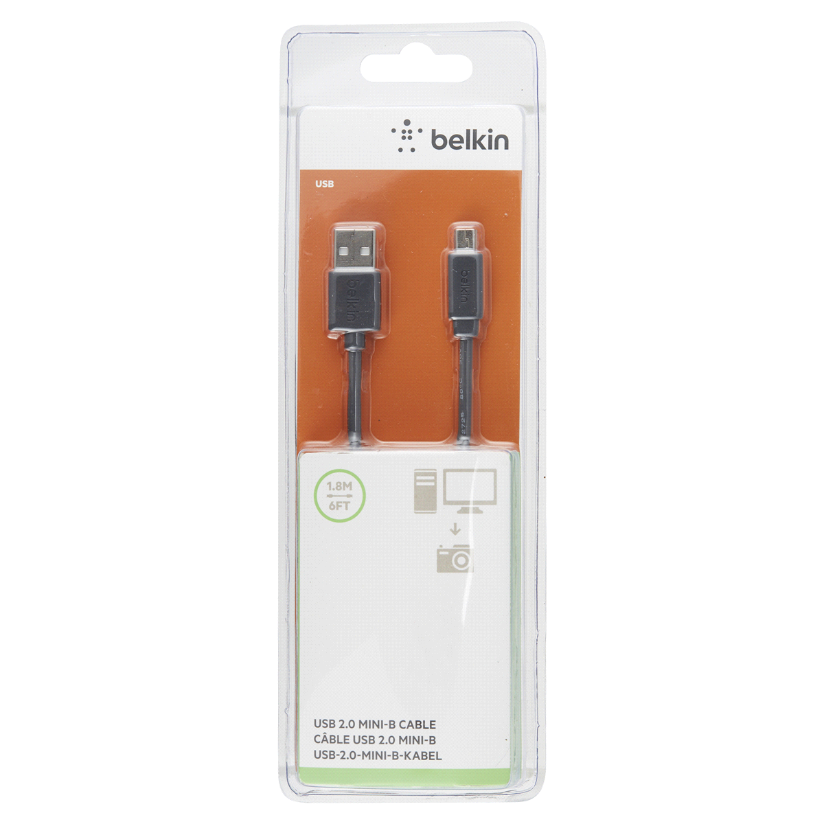 slide 1 of 1, Belkin 5-Pin Mini-B USB cable, 1 ct