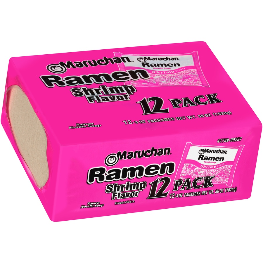 slide 4 of 8, Maruchan Ramen Noodle Soup Shrimp Flavor - 12-3 Oz, 36 oz