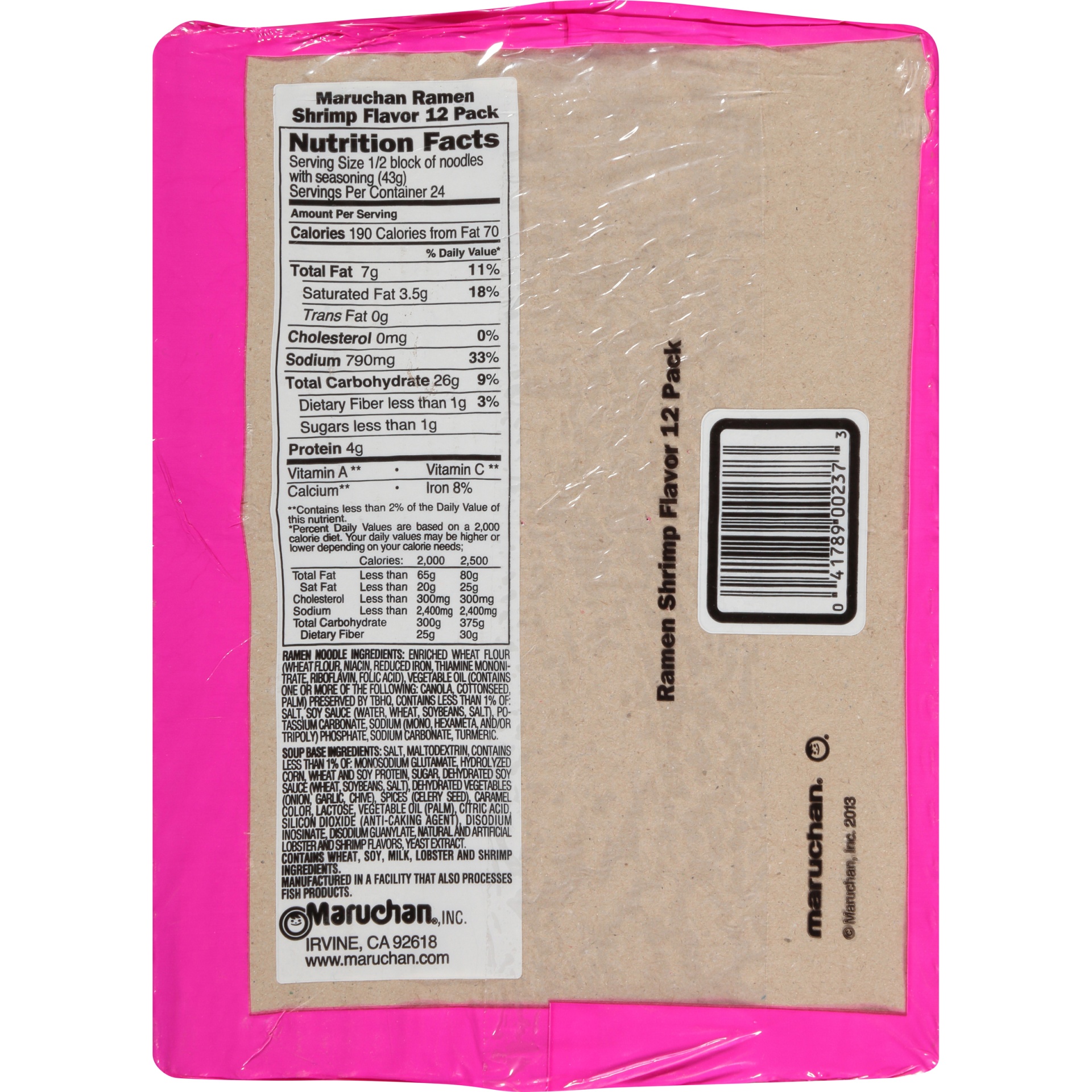 slide 3 of 8, Maruchan Ramen Noodle Soup Shrimp Flavor - 12-3 Oz, 36 oz