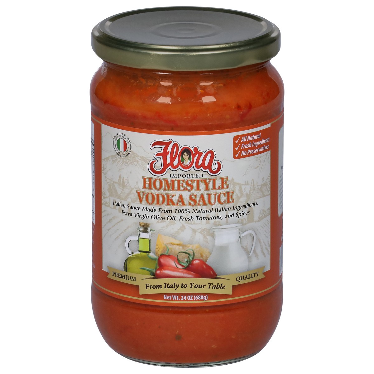 slide 1 of 6, Flora Homestyle Imported Vodka Sauce 24 oz, 24 oz